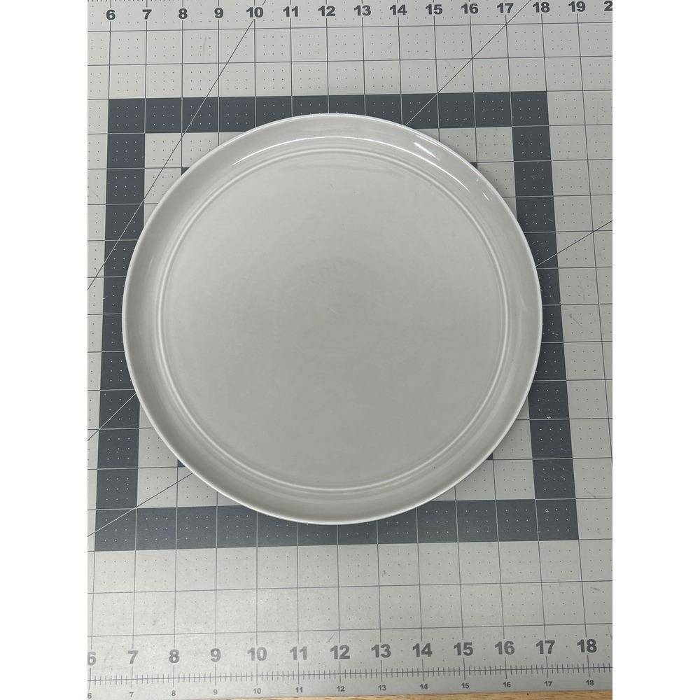 Crate & Barrel Dinner Plate Aaron Probyn Gray 10.5" Minimalist‎ Stoneware Round